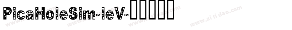 PicaHoleSim-leV字体转换