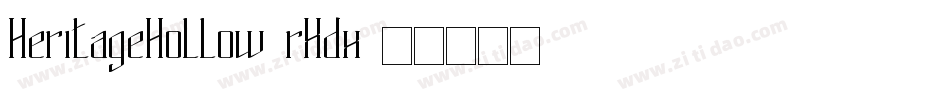 HeritageHollow-rXdx字体转换