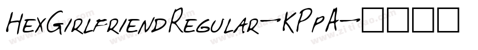 HexGirlfriendRegular-KPpA字体转换