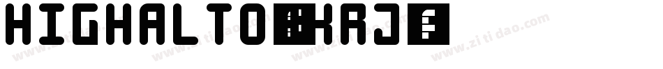 Highalto-8xrJ字体转换