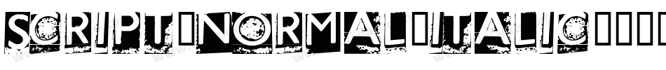 Script-Normal-Italic(1)字体转换