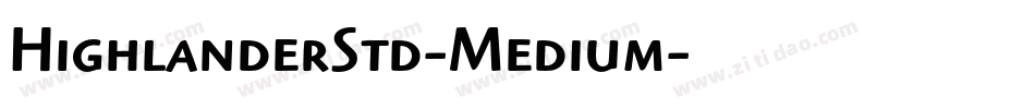 HighlanderStd-Medium字体转换