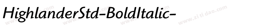 HighlanderStd-BoldItalic字体转换