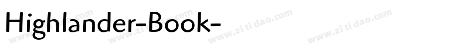 Highlander-Book字体转换