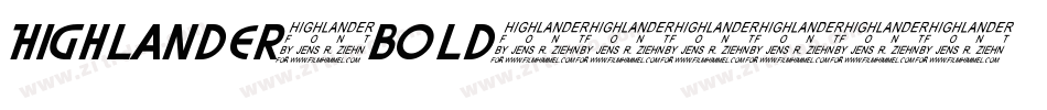 Highlander-Bold字体转换