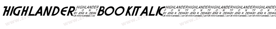 Highlander-BookItalic字体转换