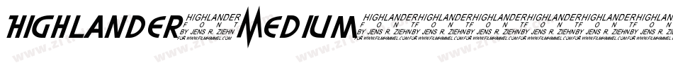 Highlander-Medium字体转换