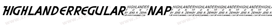 HighlanderRegular-nAp0字体转换