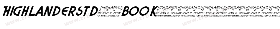 HighlanderStd-Book字体转换