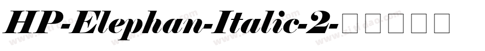 HP-Elephan-Italic-2字体转换