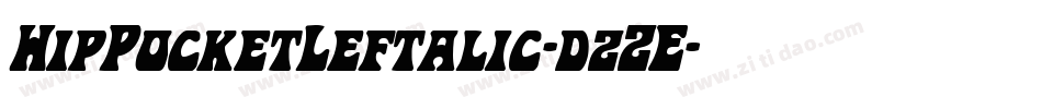 HipPocketLeftalic-dzZE字体转换