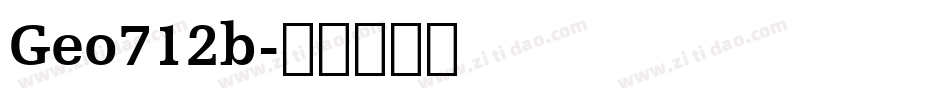 Geo712b字体转换