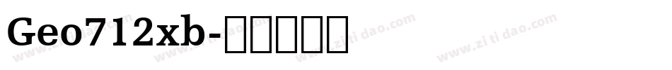 Geo712xb字体转换