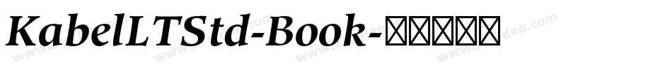 KabelLTStd-Book字体转换