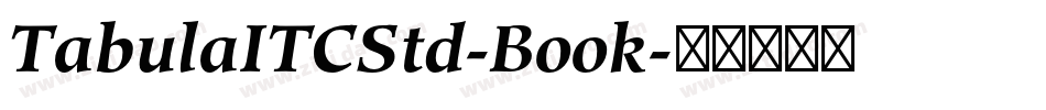 TabulaITCStd-Book字体转换