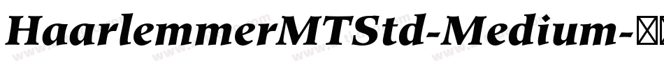 HaarlemmerMTStd-Medium字体转换