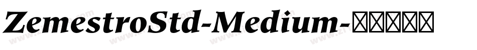 ZemestroStd-Medium字体转换