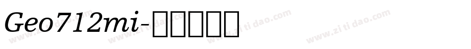 Geo712mi字体转换