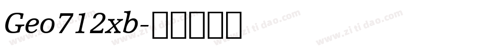 Geo712xb字体转换