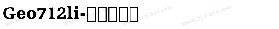 Geo712li字体转换