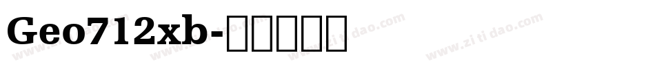 Geo712xb字体转换