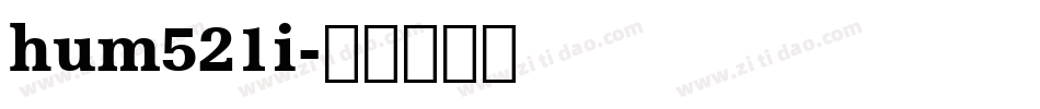 hum521i字体转换