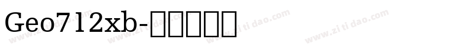 Geo712xb字体转换