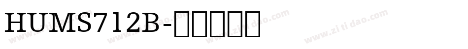 HUMS712B字体转换