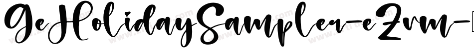 GeHolidaySampler-eZvm字体转换