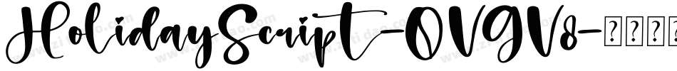 HolidayScript-OVGV8字体转换