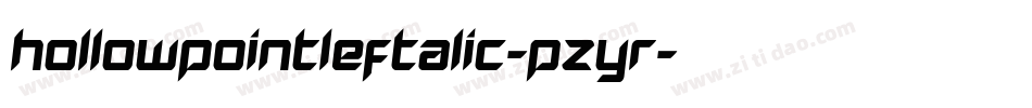 HollowPointLeftalic-pzYR字体转换