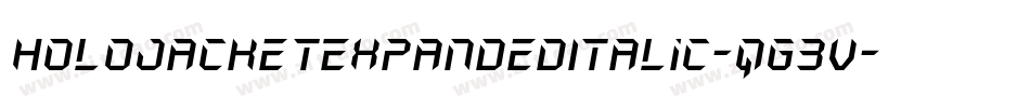HoloJacketExpandedItalic-qg3V字体转换 HoloJacketExpandedItalic-qg3V字体转换