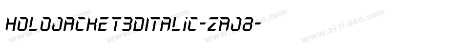 HoloJacket3DItalic-ZAJ8字体转换