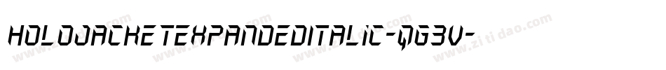 HoloJacketExpandedItalic-qg3V字体转换 HoloJacketExpandedItalic-qg3V字体转换
