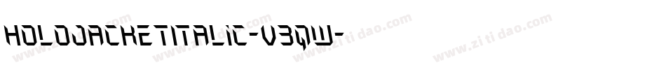 HoloJacketItalic-V3qw字体转换