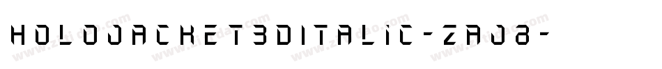 HoloJacket3DItalic-ZAJ8字体转换