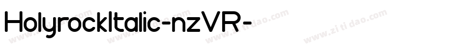 HolyrockItalic-nzVR字体转换