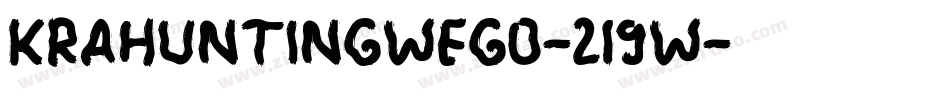 KrAHuntingWeGo-219W字体转换