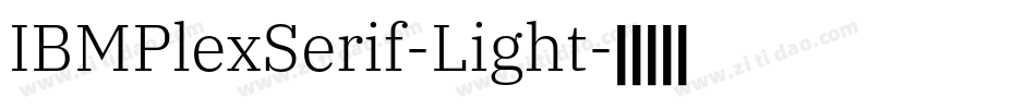 IBMPlexSerif-Light字体转换