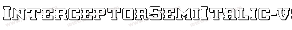 InterceptorSemiItalic-v9x4字体转换