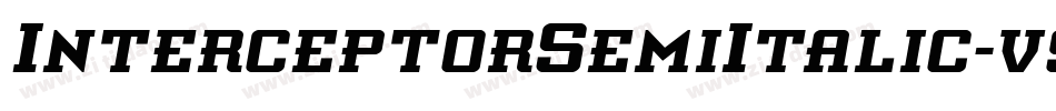 InterceptorSemiItalic-v9x4字体转换