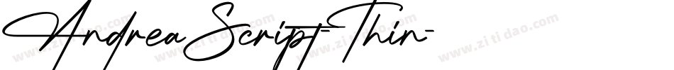 AndreaScript-Thin字体转换