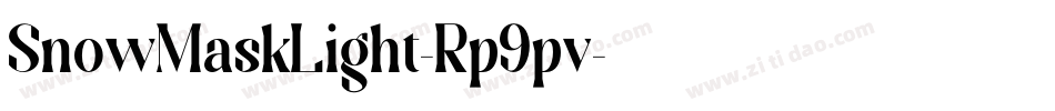 SnowMaskLight-Rp9pv字体转换