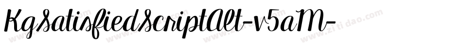KgSatisfiedScriptAlt-v5aM字体转换