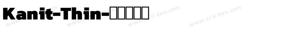 Kanit-Thin字体转换
