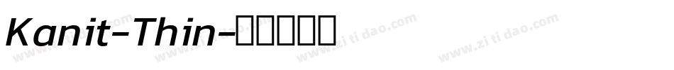 Kanit-Thin字体转换