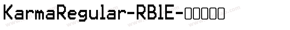 KarmaRegular-RBlE字体转换
