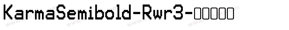 KarmaSemibold-Rwr3字体转换