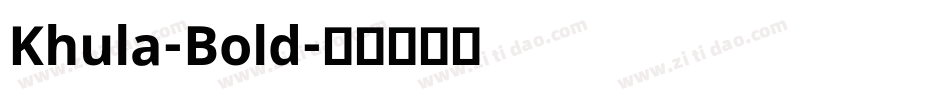 Khula-Bold字体转换