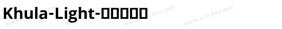 Khula-Light字体转换